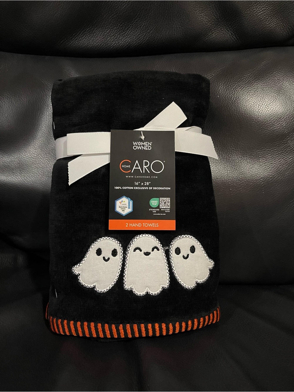 CARO HOME Halloween Ghost Hand Towels, Set of 2